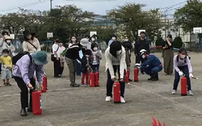 防災訓練（美女木3丁目町会、向田町会）