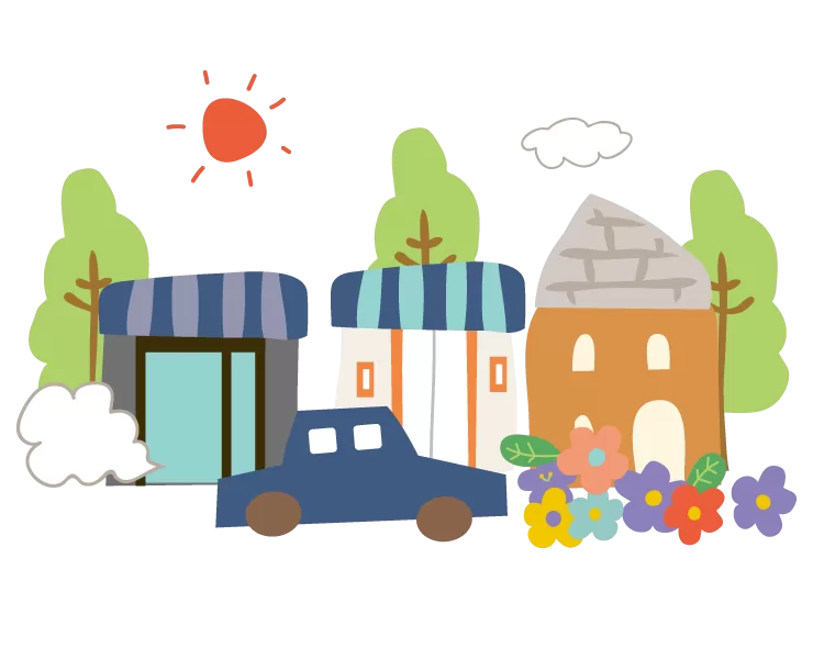 戸田市の町会イメージイラスト